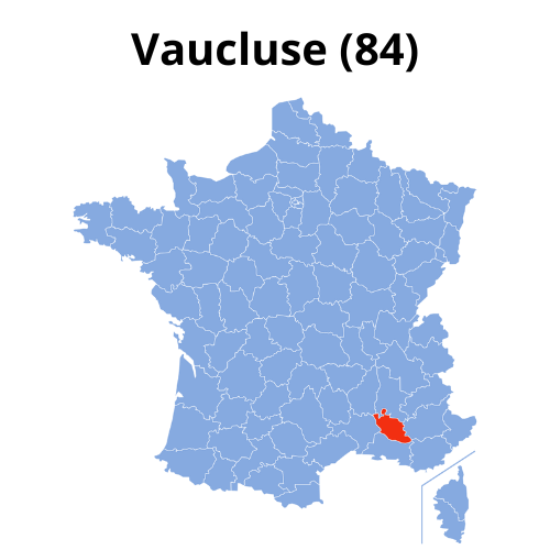 Carte de France : département 84 Vaucluse