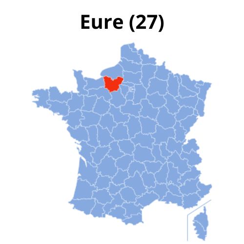 Carte de France : département 27 Eure